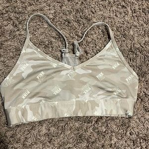 medium pink sports bra